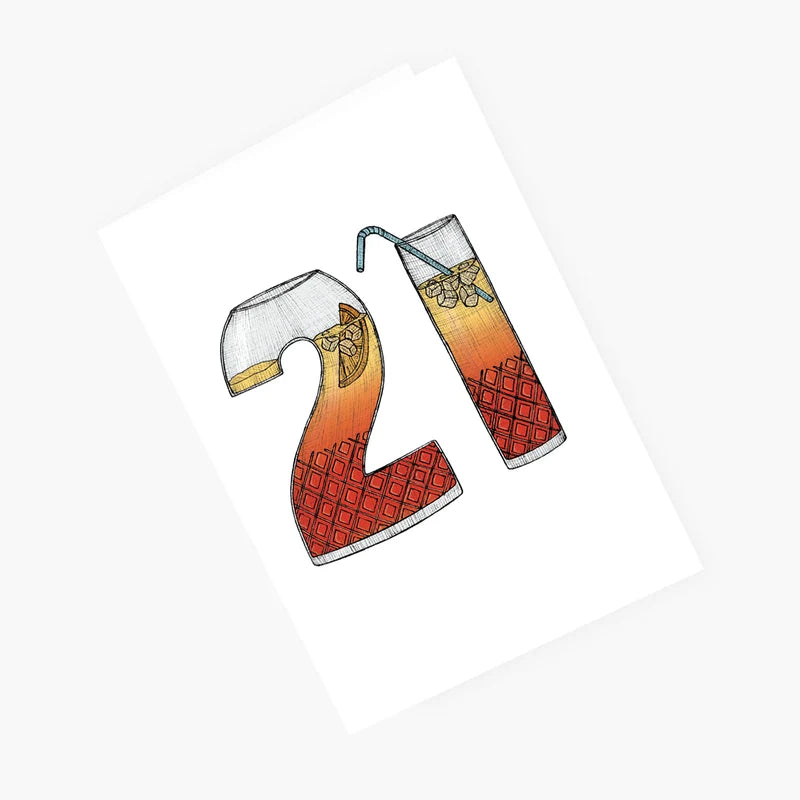 The Nonsense Maker- Twenty-First Cocktail - 21st Birthday Card