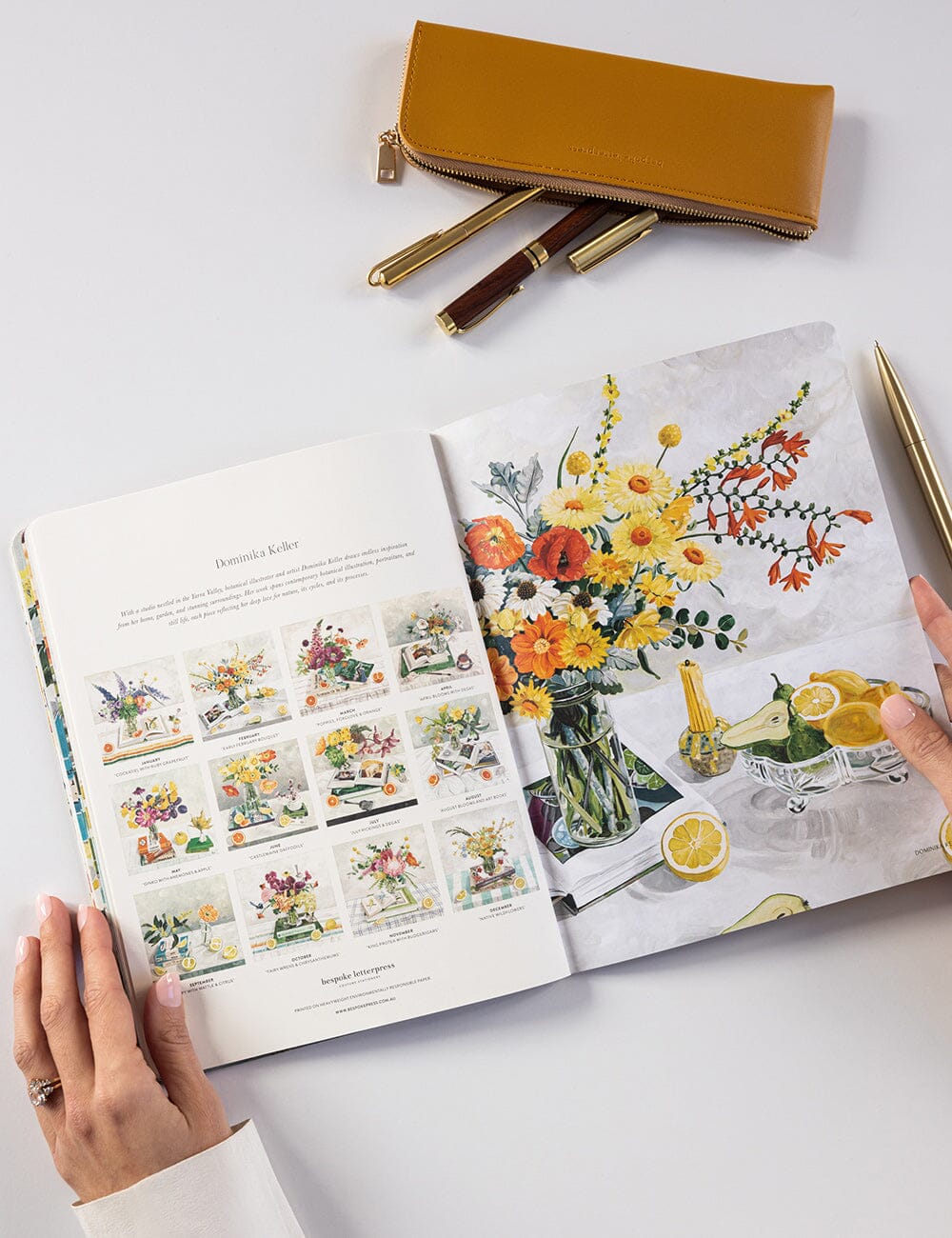 BESPOKE LETTERPRESS - 2026 Weekly Calendar Notebook