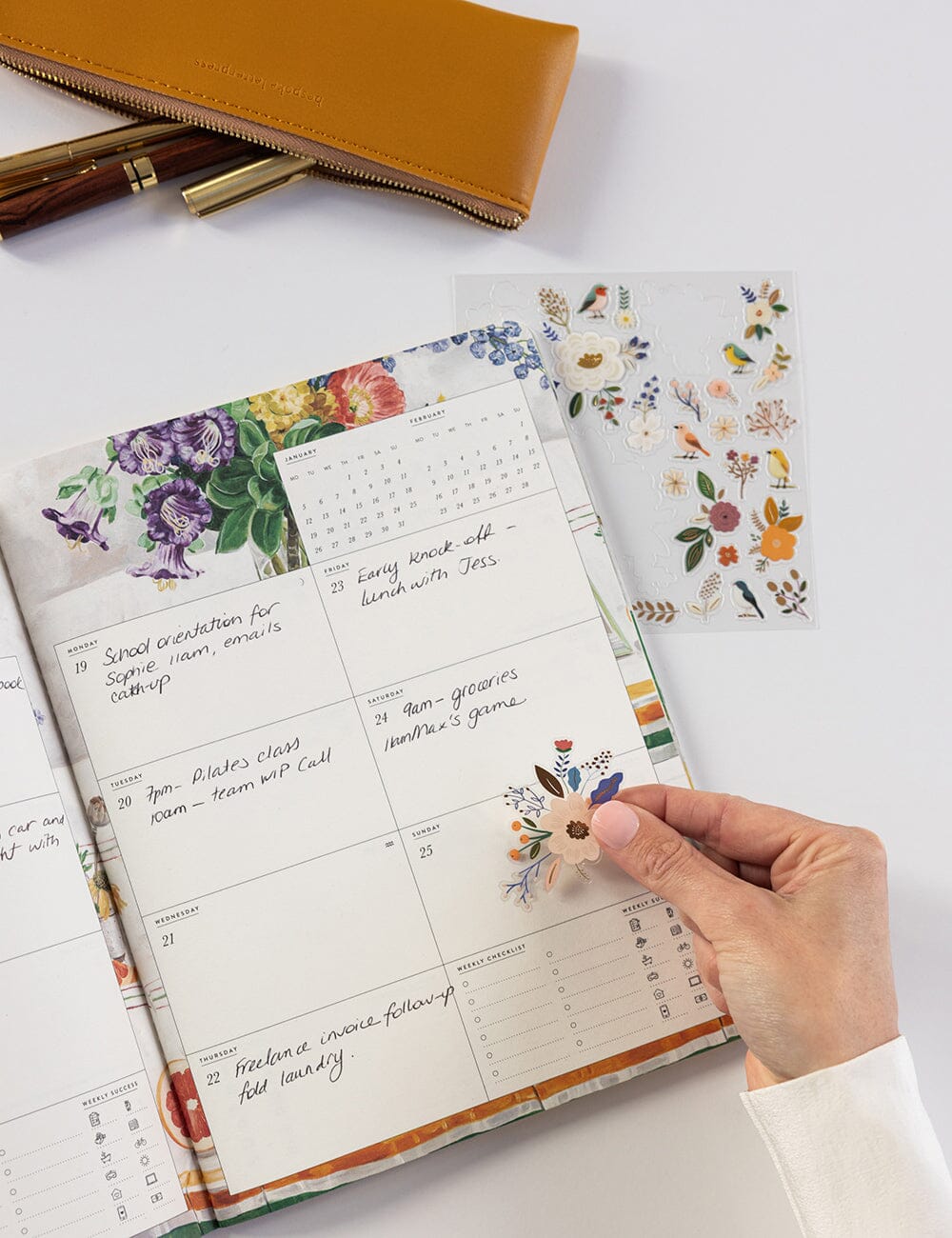 BESPOKE LETTERPRESS - 2026 Weekly Calendar Notebook