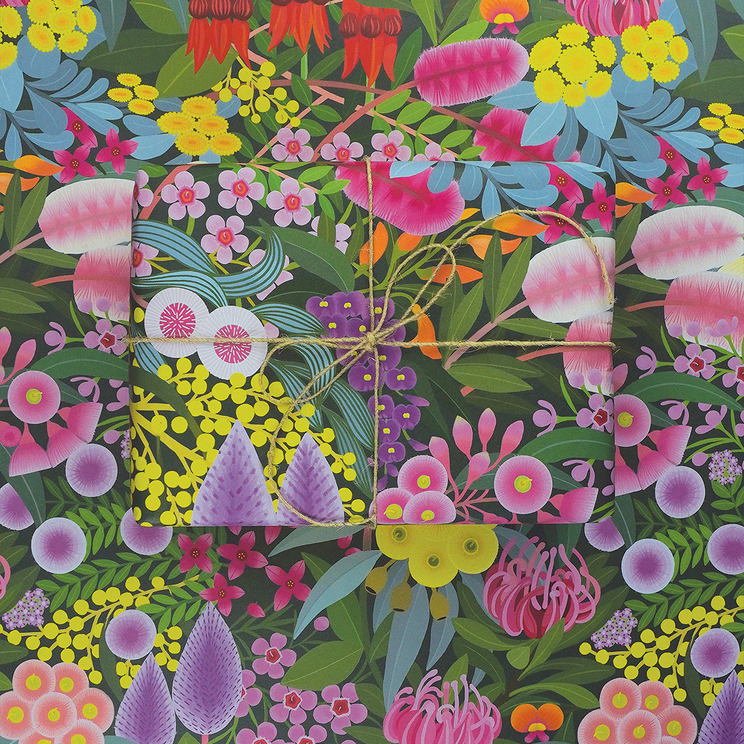 EARTH GREETINGS- Native Gems- Folded Gift Wrap