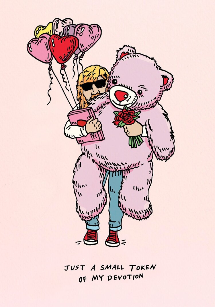 WALLY PAPER CO - "A TOKEN OF MY DEVOTION" GREETING CARD