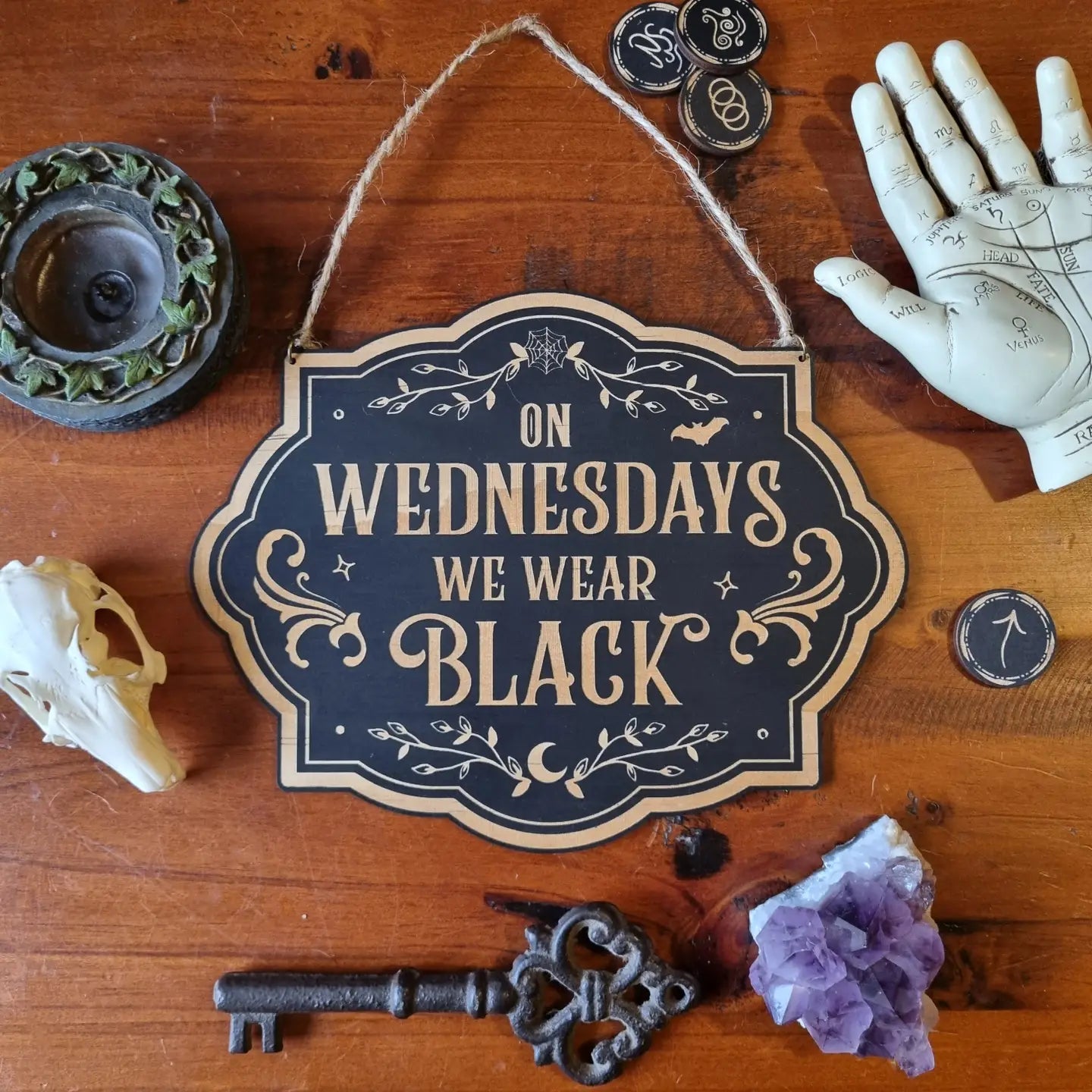 YISKA On Wednesdays We Wear Black Sign