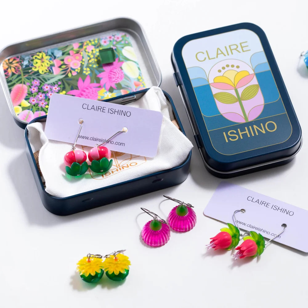 CLAIRE ISHINO- Dandelion Flower Earrings
