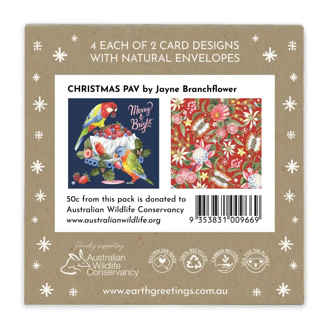 EARTH GREETINGS- Boxed Christmas Cards (Square) - Christmas Pav