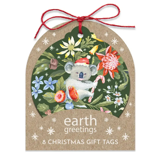 EARTH GREETINGS- Christmas Gift Tags (Set of 8) - Christmas Koala