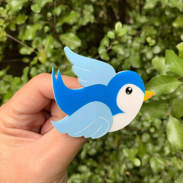 BIRDIE BANANAS - "Blue bird" Brooch