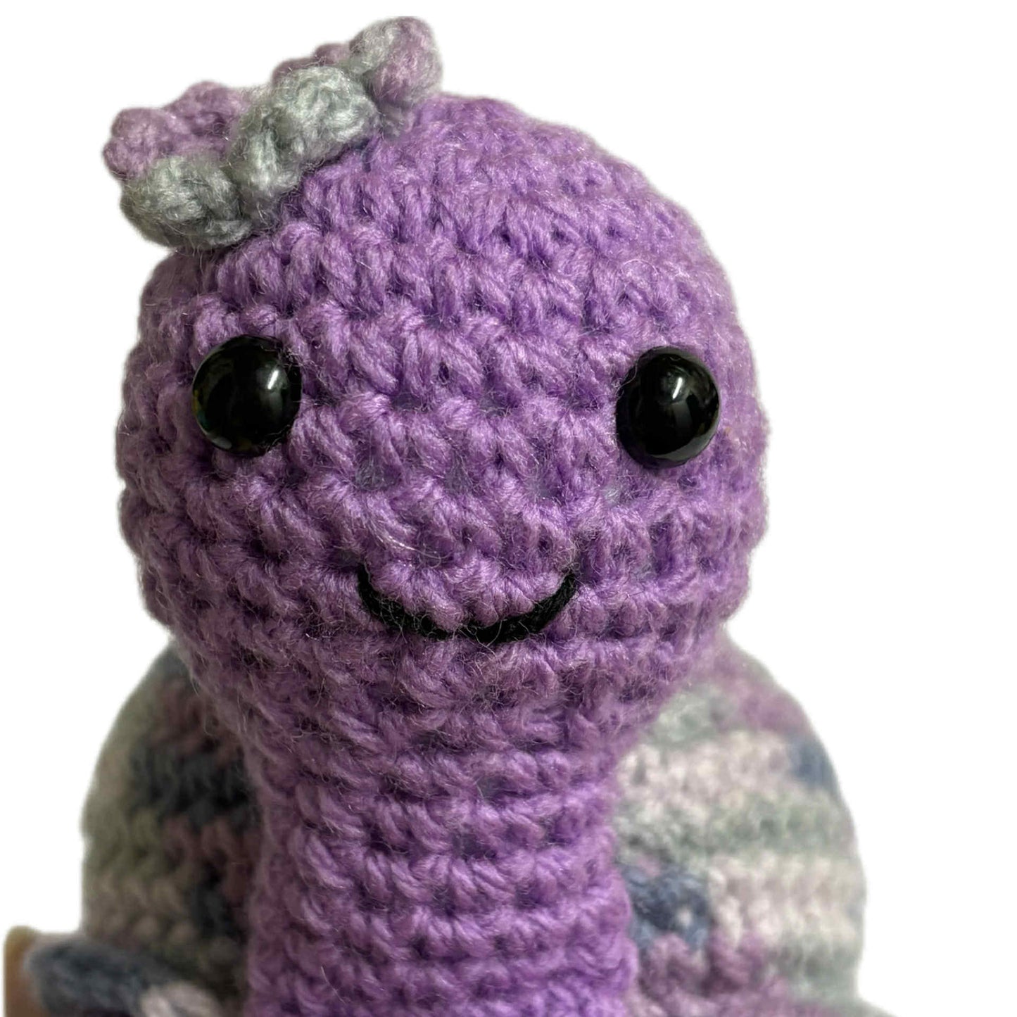 BEAKNITS- CROCHETED PURPLE TURTLE- MEDIUM