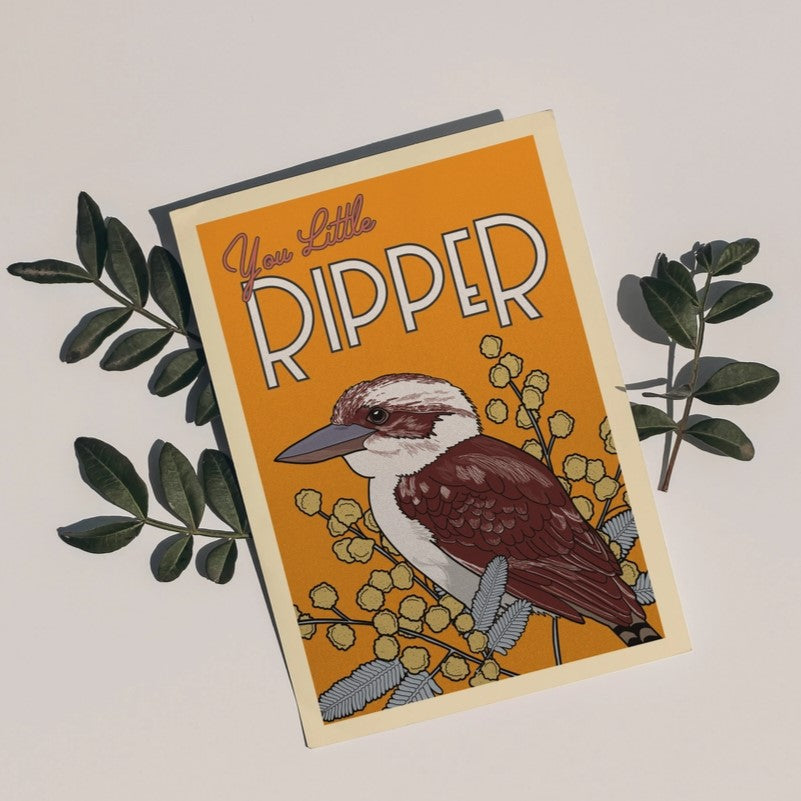 Green Mini Creative - Postcard- Kookaburra: "You Little Ripper"