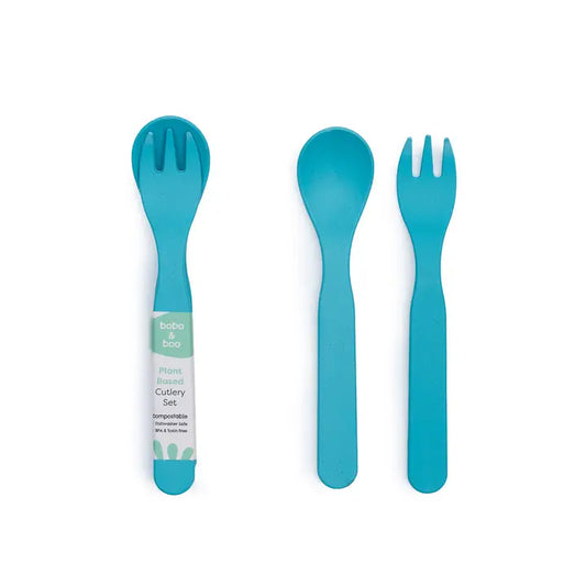 BOBO & BOO- Plant-Based Cutlery Set - Blue
