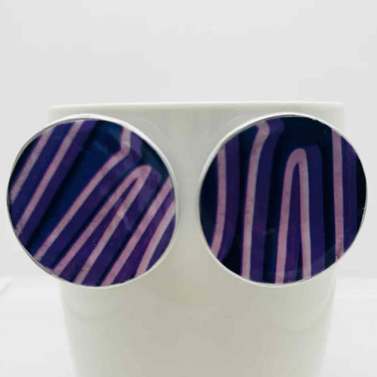 EDIE & BILL- CLAUDIE STUD- Recycled Coffee Pod & Magazine Earrings