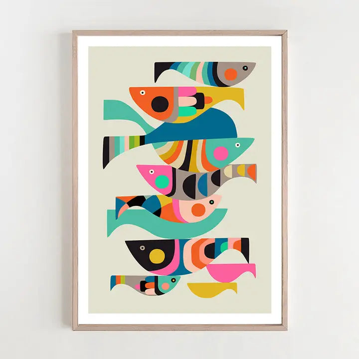 3 BIRDIES STUDIO- "Under the Sea Fish" A5 Art Print