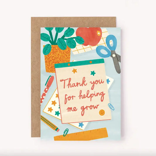 LAUREN SISSON STUDIO- "Thank Teacher" Greeting Card