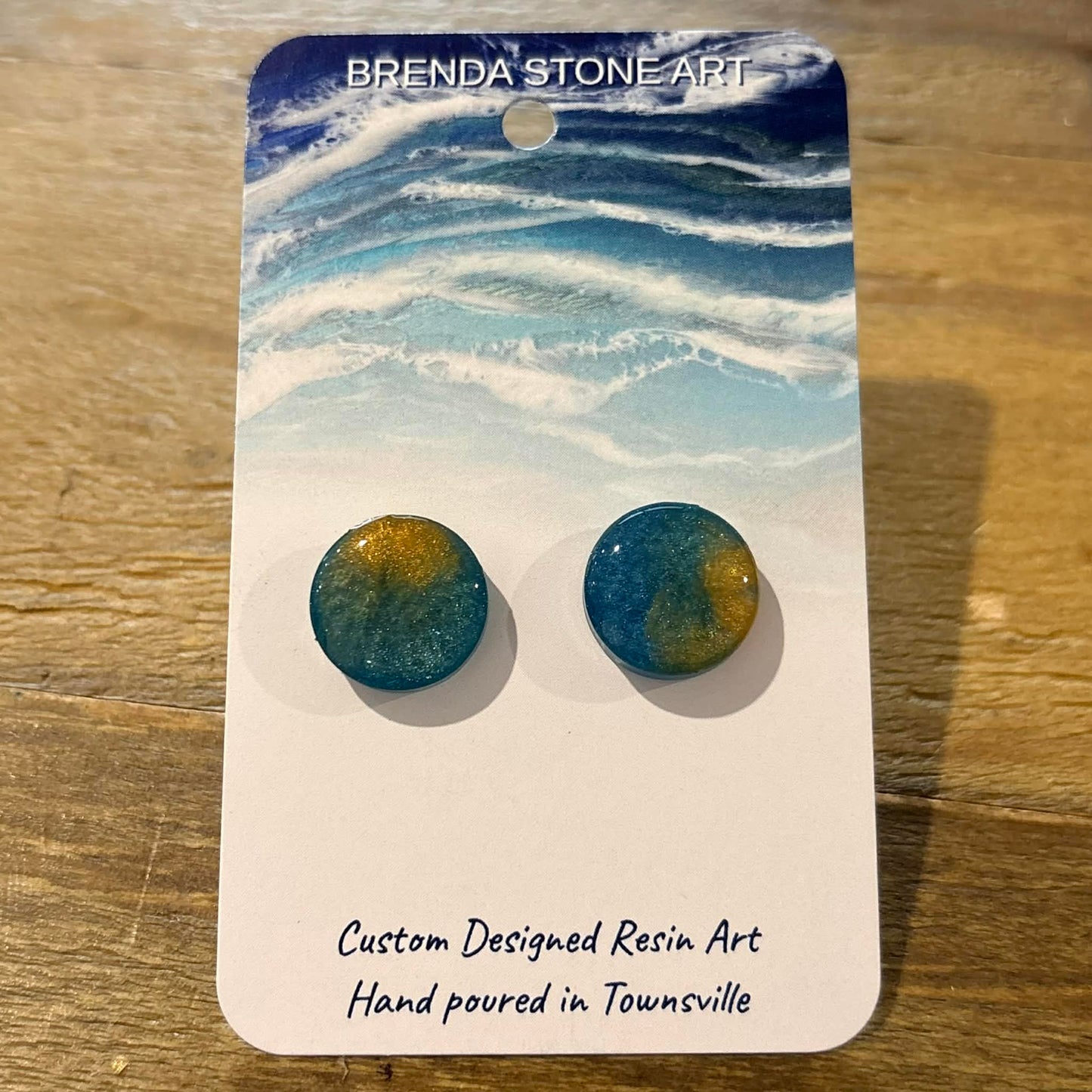 BRENDA STONE ART - Ocean Stud Earrings 3