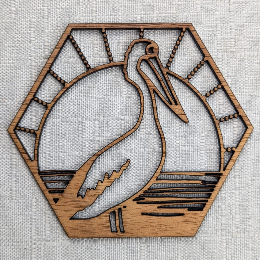 STRAYA ART- Australian Coastal - Wooden Coaster Set