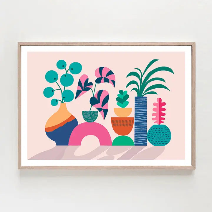 3 BIRDIES STUDIO- "House Plants" A5 Art Print