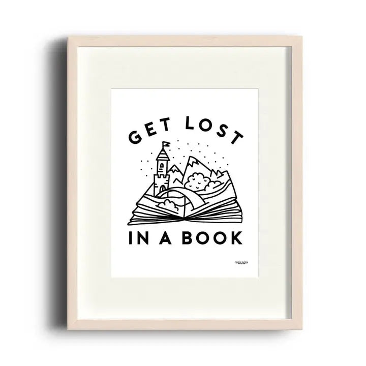NOOK & BURROW- "Get Lost in a Book" A4 Print