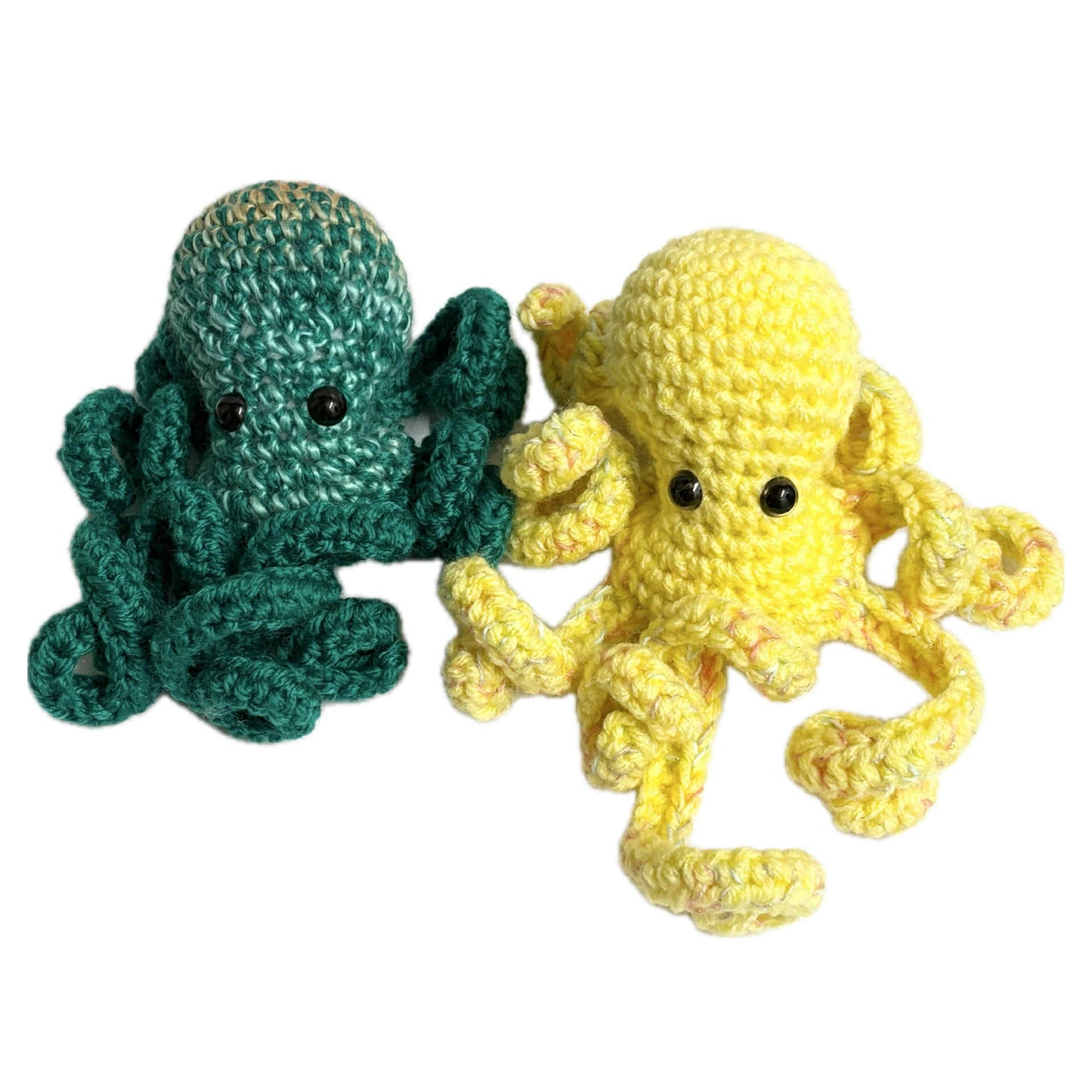BEAKNITS- CROCHETED OCTOPUS - green dappled