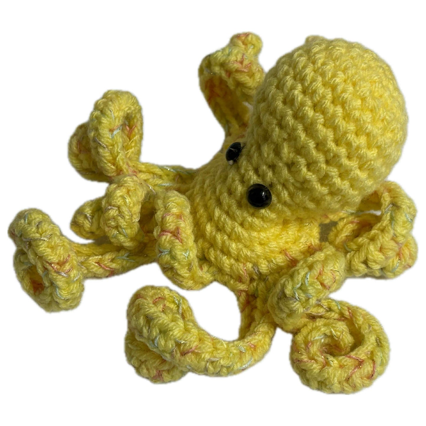 BEAKNITS- CROCHETED OCTOPUS - Bright Pastel Yellow