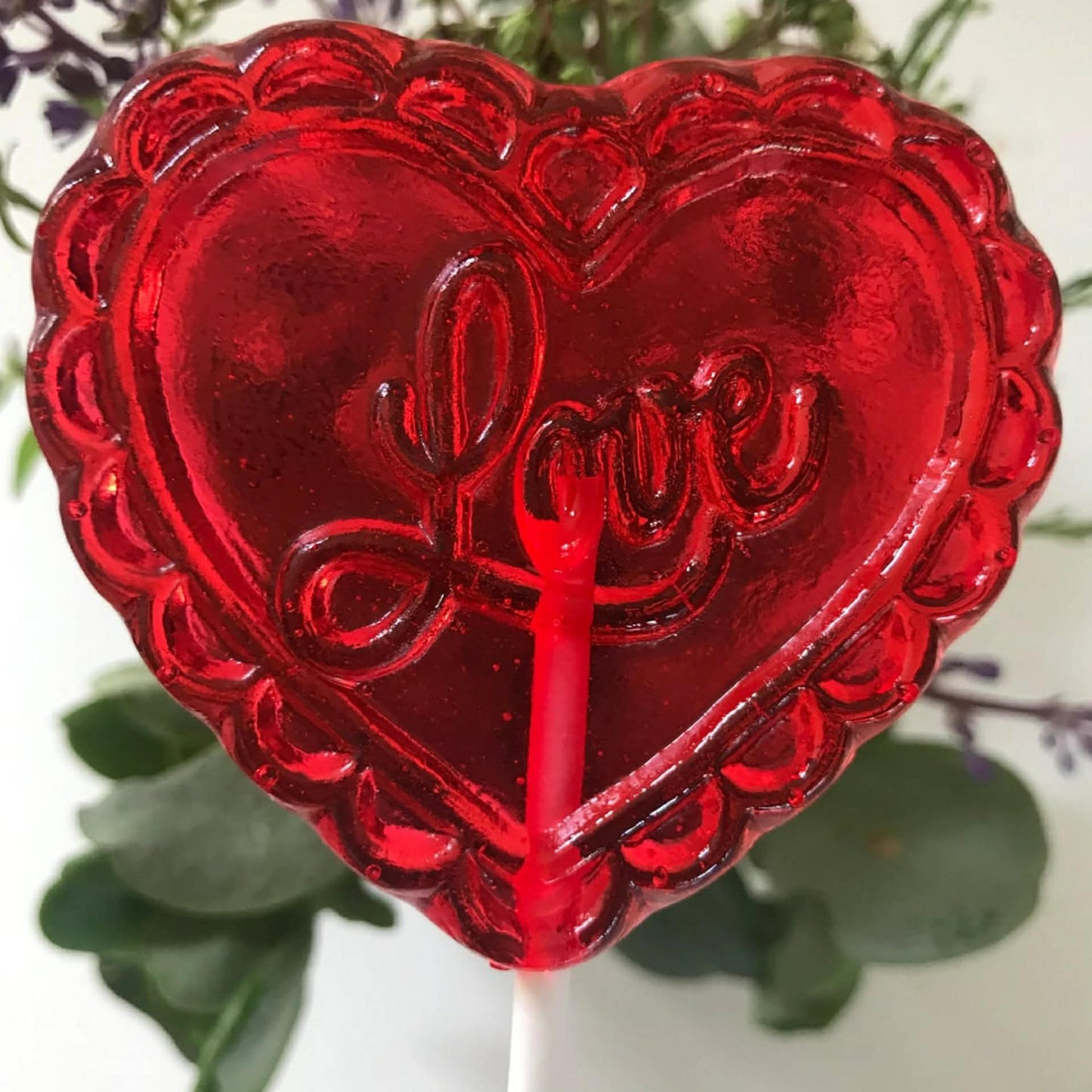SWEETIE DARLING CANDY - Lacy Love Heart Raspberry