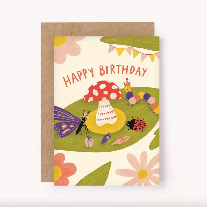 LAUREN SISSON STUDIO- "Bug Party" Birthday Card