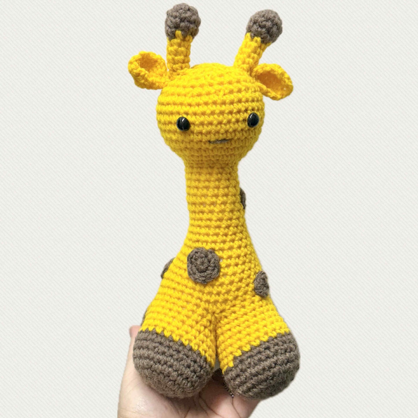 BEAKNITS- CROCHET GIRAFFE- Warm Yellow and Brown
