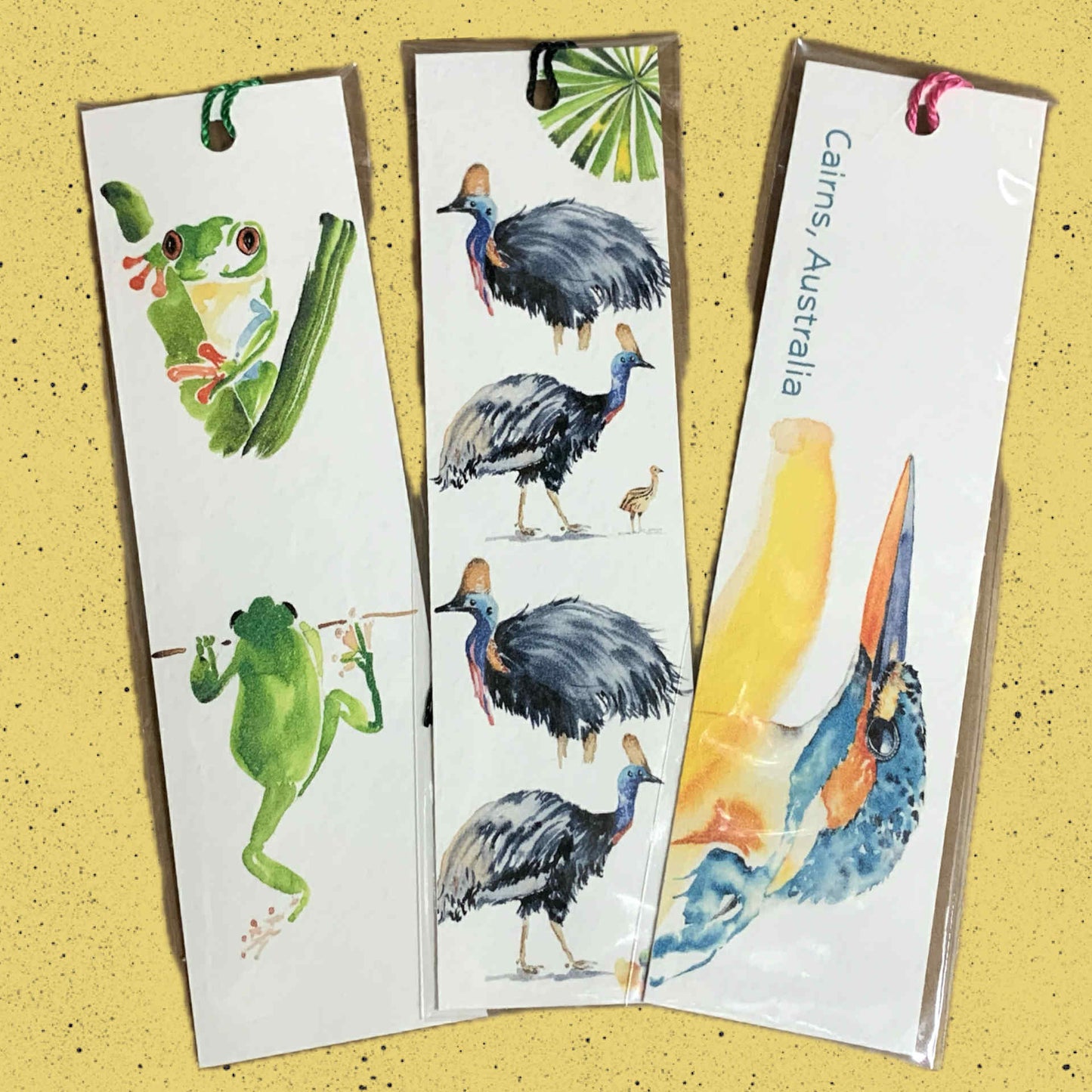 ESZTER'S CREATIONS- "Cassowary" Bookmark- Textured Paper