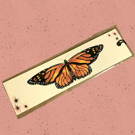 ESZTER'S CREATIONS- "Monarch Butterfly" Bookmark- Textured Paper