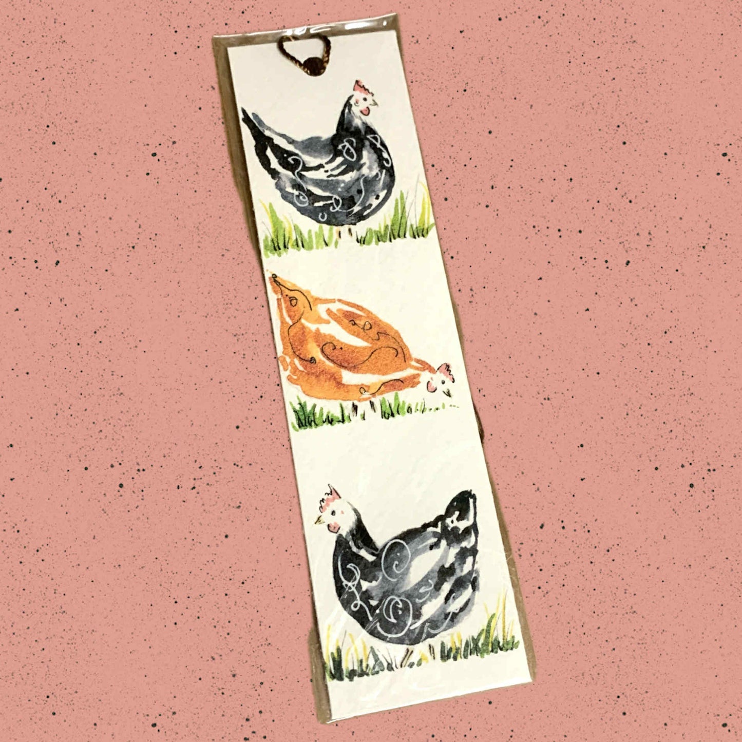 ESZTER'S CREATIONS- "Chickens" Bookmark- Textured Paper