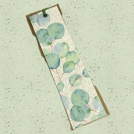 ESZTER'S CREATIONS- "Eucalyptus Branch" Bookmark- Textured Paper