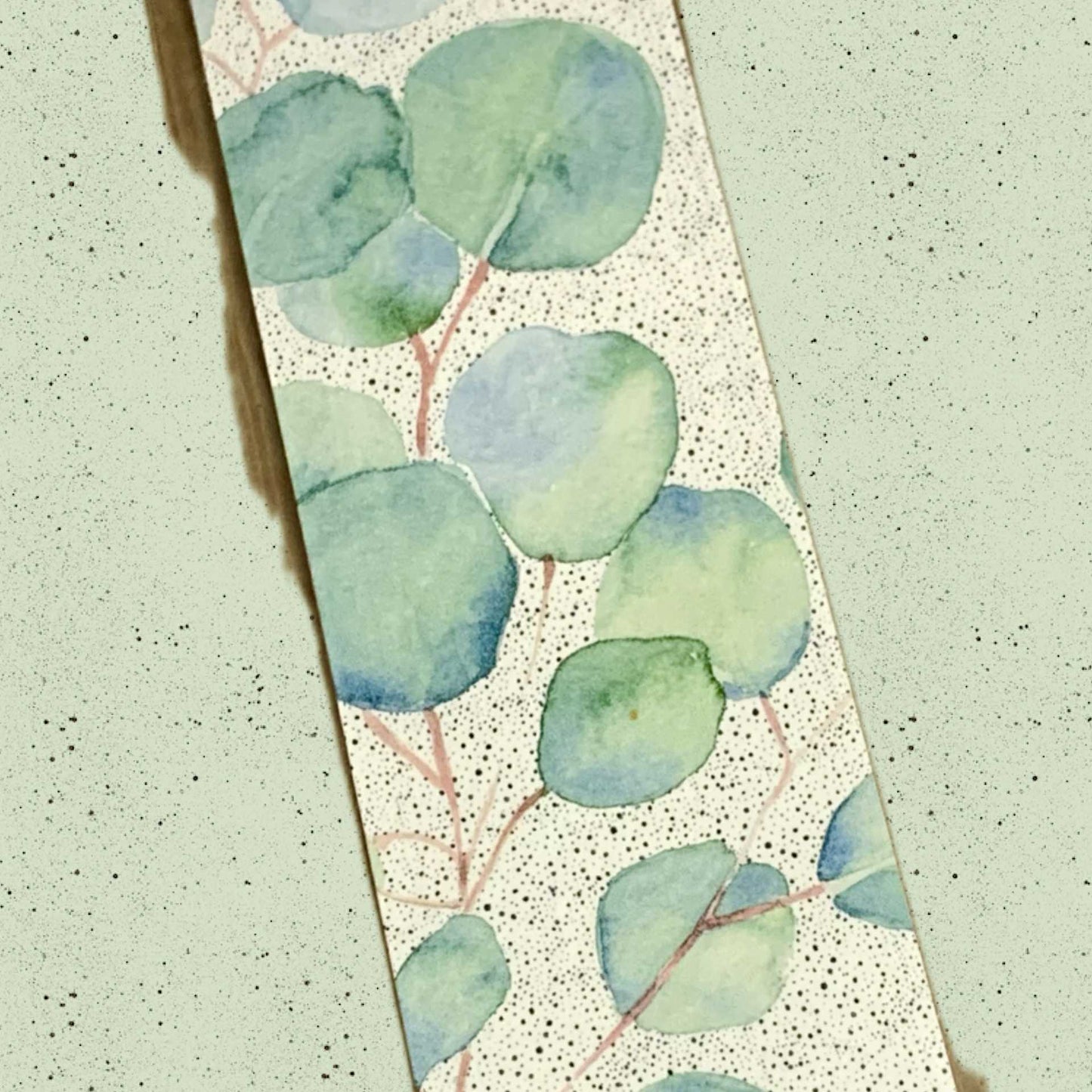 ESZTER'S CREATIONS- "Eucalyptus Branch" Bookmark- Textured Paper