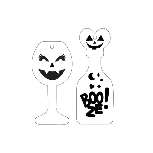 MAKIN' WHOOPEE - "Boo-ze" Stud Dangle Halloween Earrings