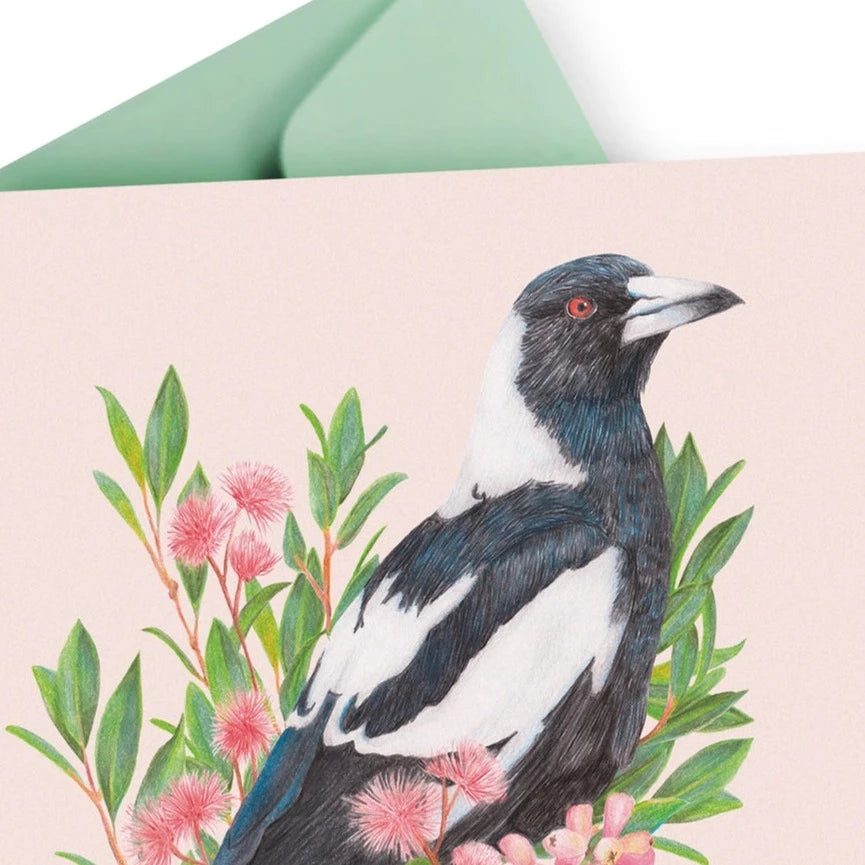 KAYLA REAY- Australian Magpie Greeting Card