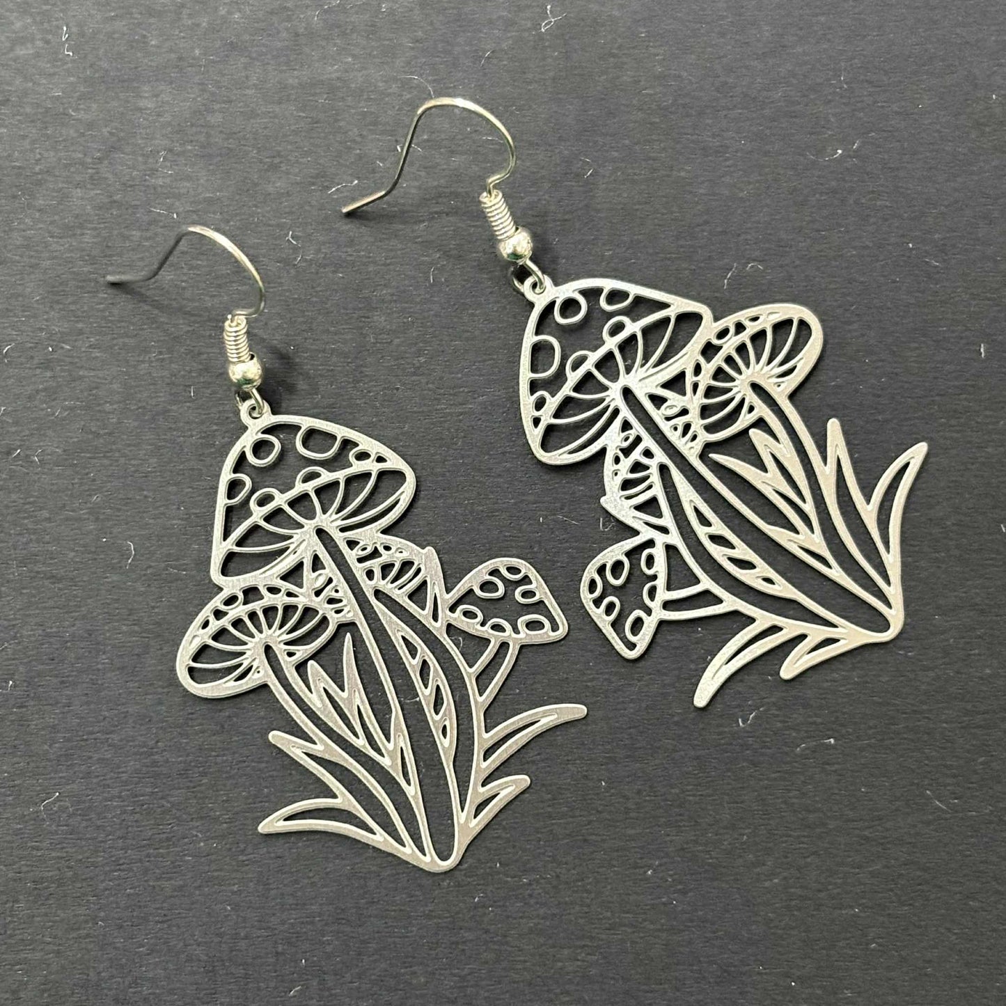MAKIN' WHOOPEE - "Whimsical Mushrooms" Stainless Steel Earrings