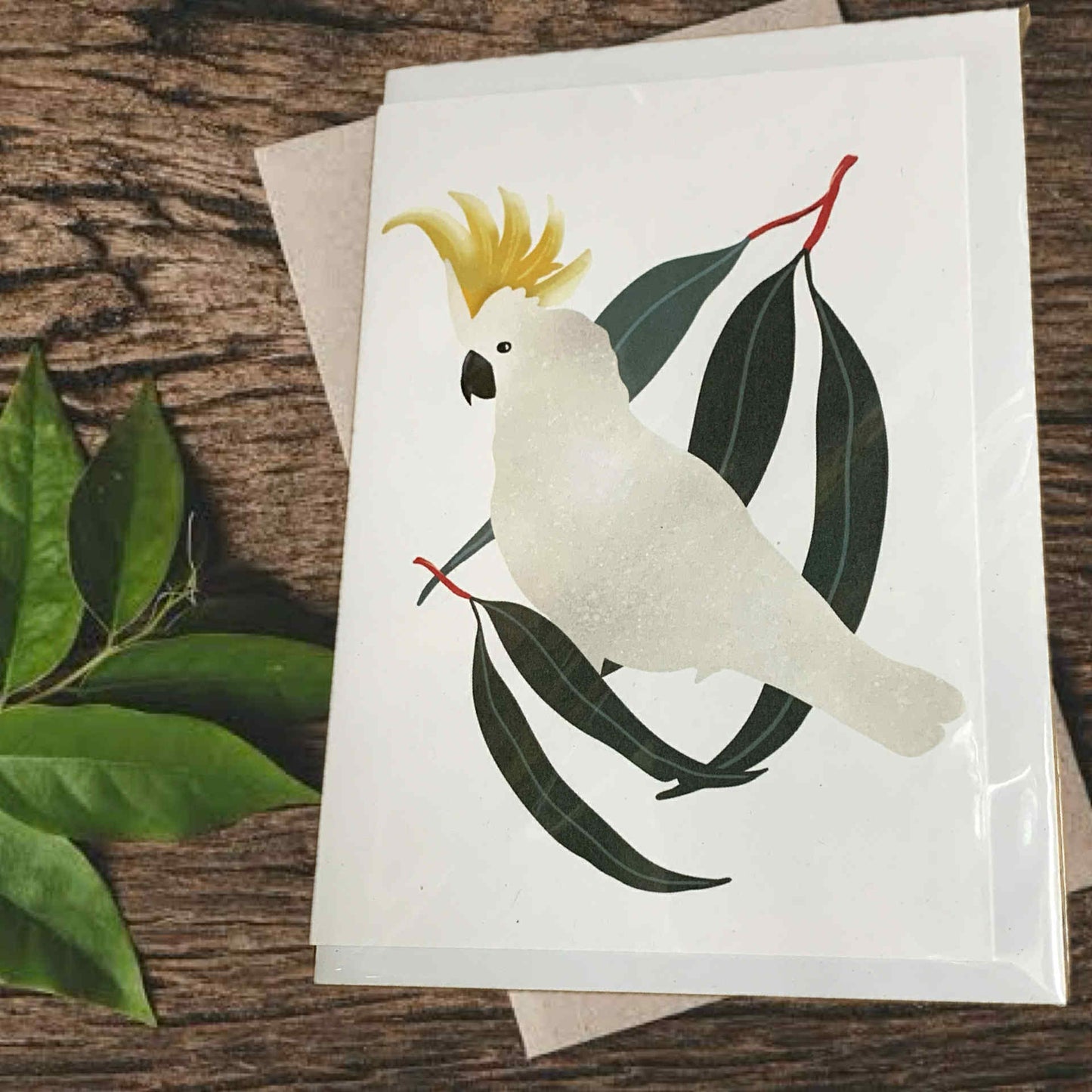 ESZTER'S CREATIONS- "Cockatoo"- Greeting Card