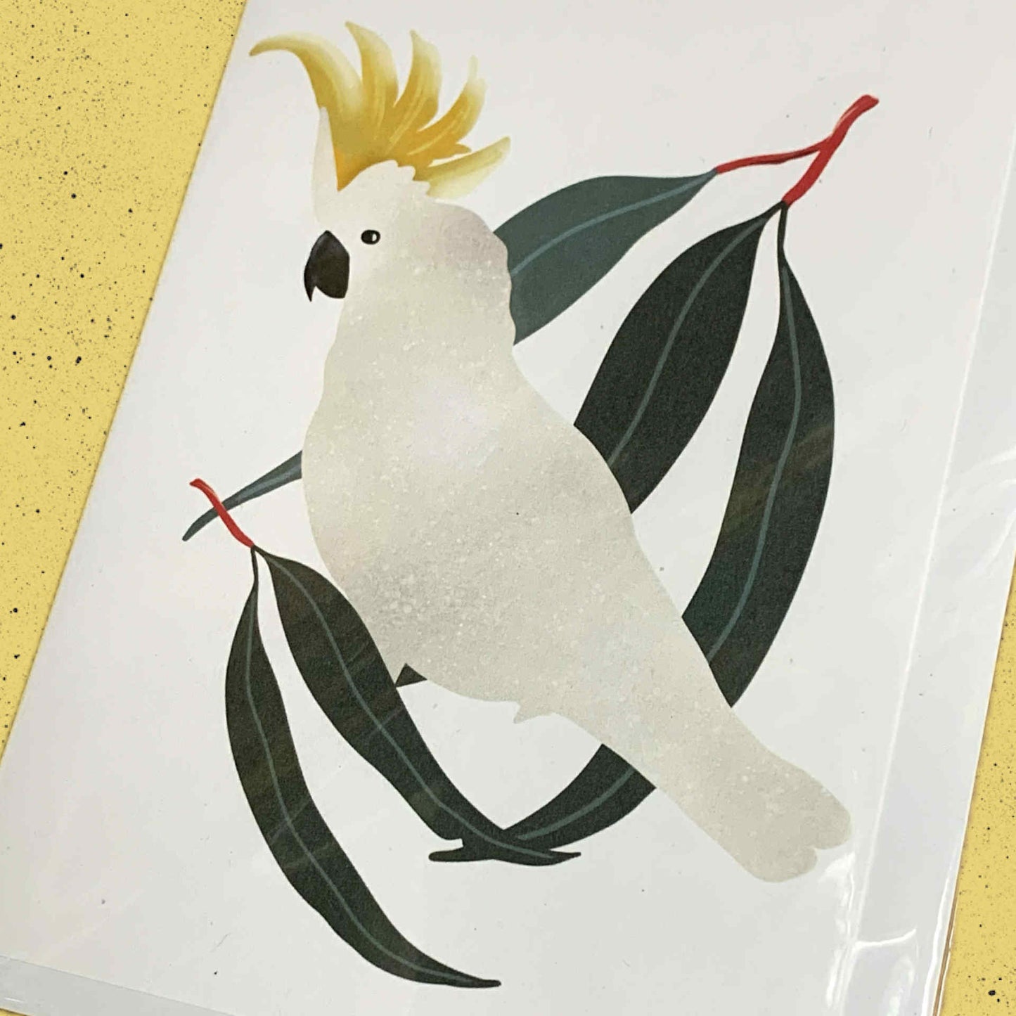 ESZTER'S CREATIONS- "Cockatoo"- Greeting Card