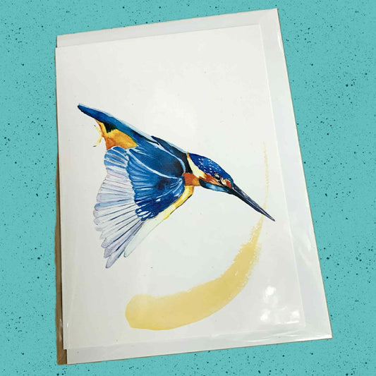 ESZTER'S CREATIONS- "Kingfisher"- Greeting Card