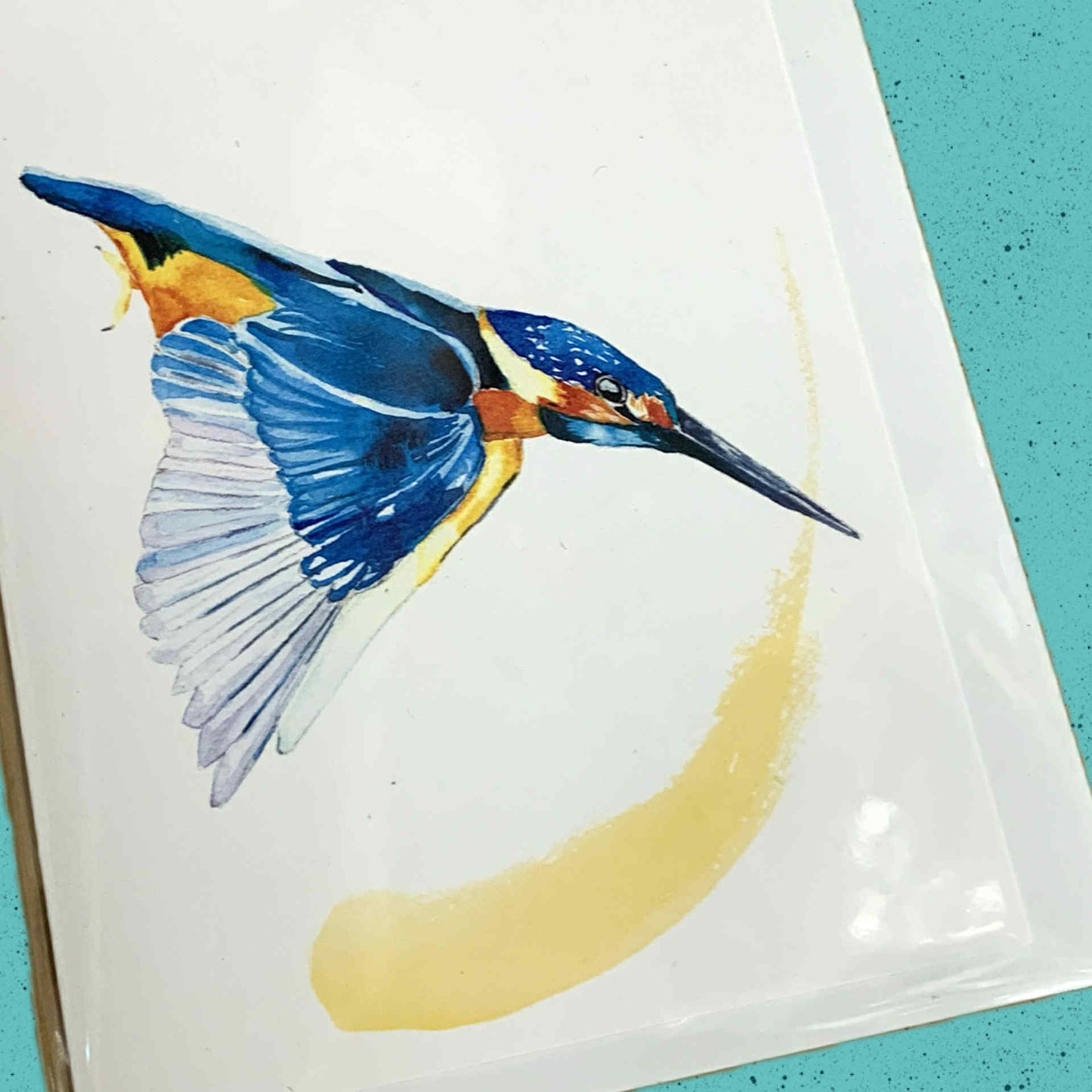 ESZTER'S CREATIONS- "Kingfisher"- Greeting Card