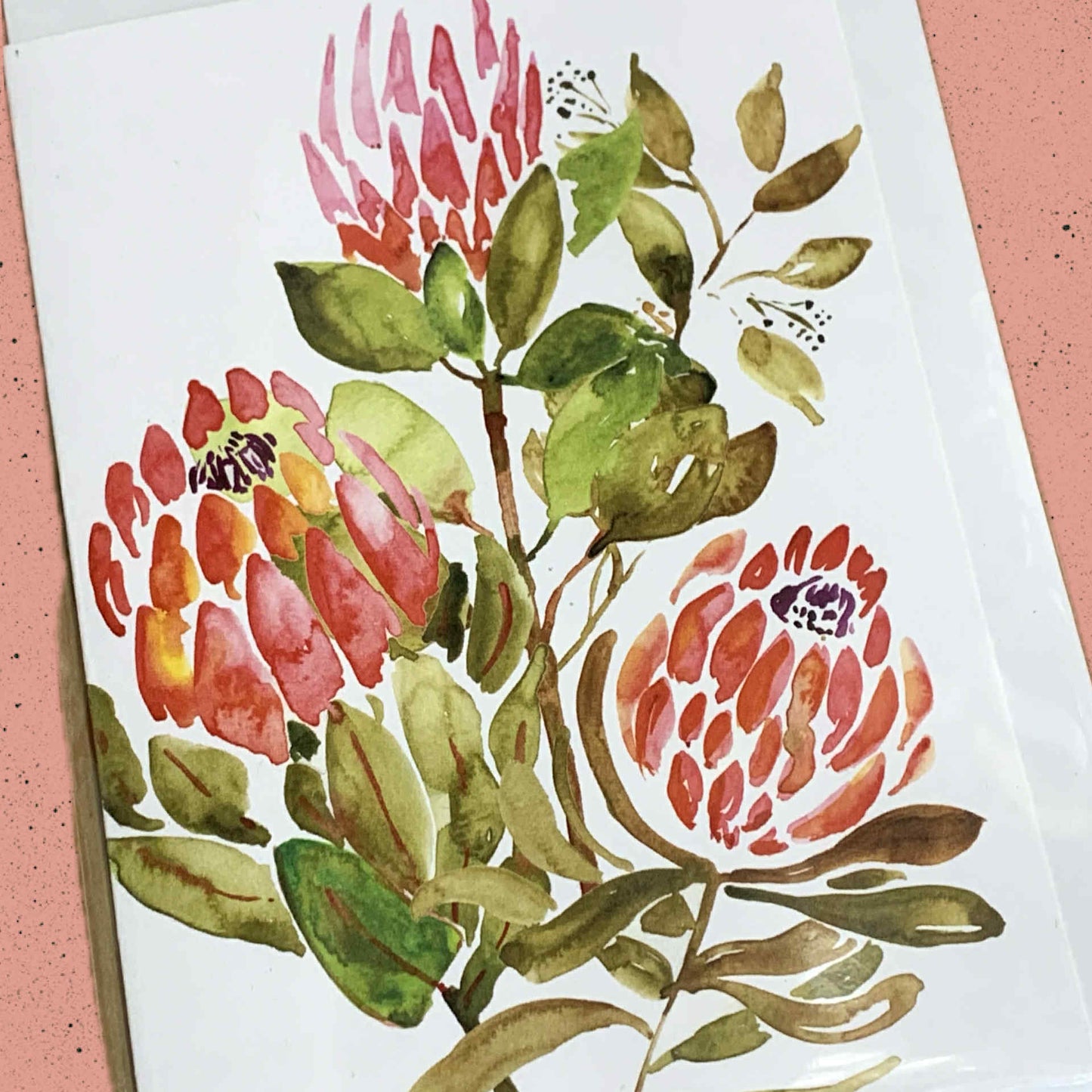 ESZTER'S CREATIONS- "Protea"- Greeting Card