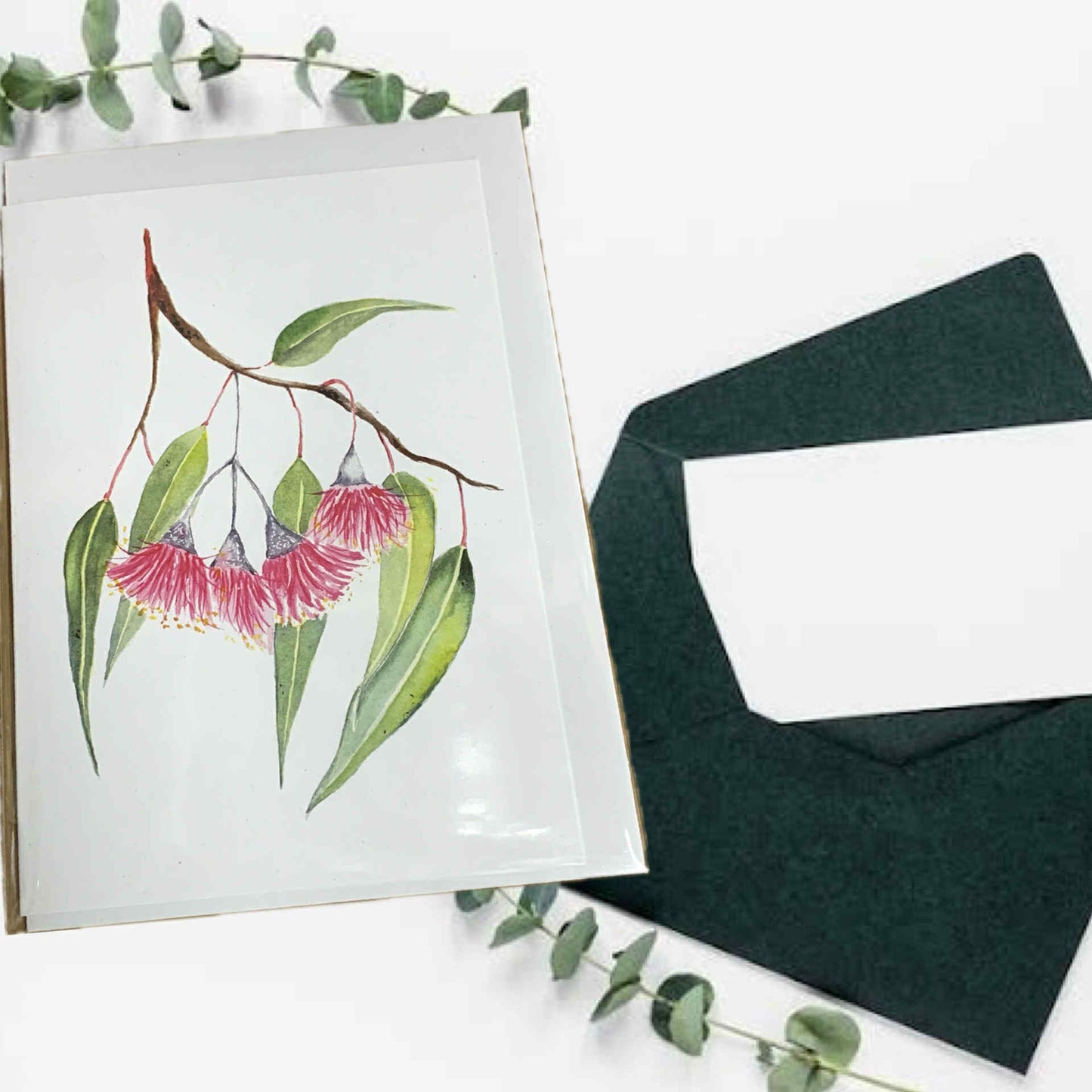ESZTER'S CREATIONS- "Silver Princess Eucalyptus"- Greeting Card