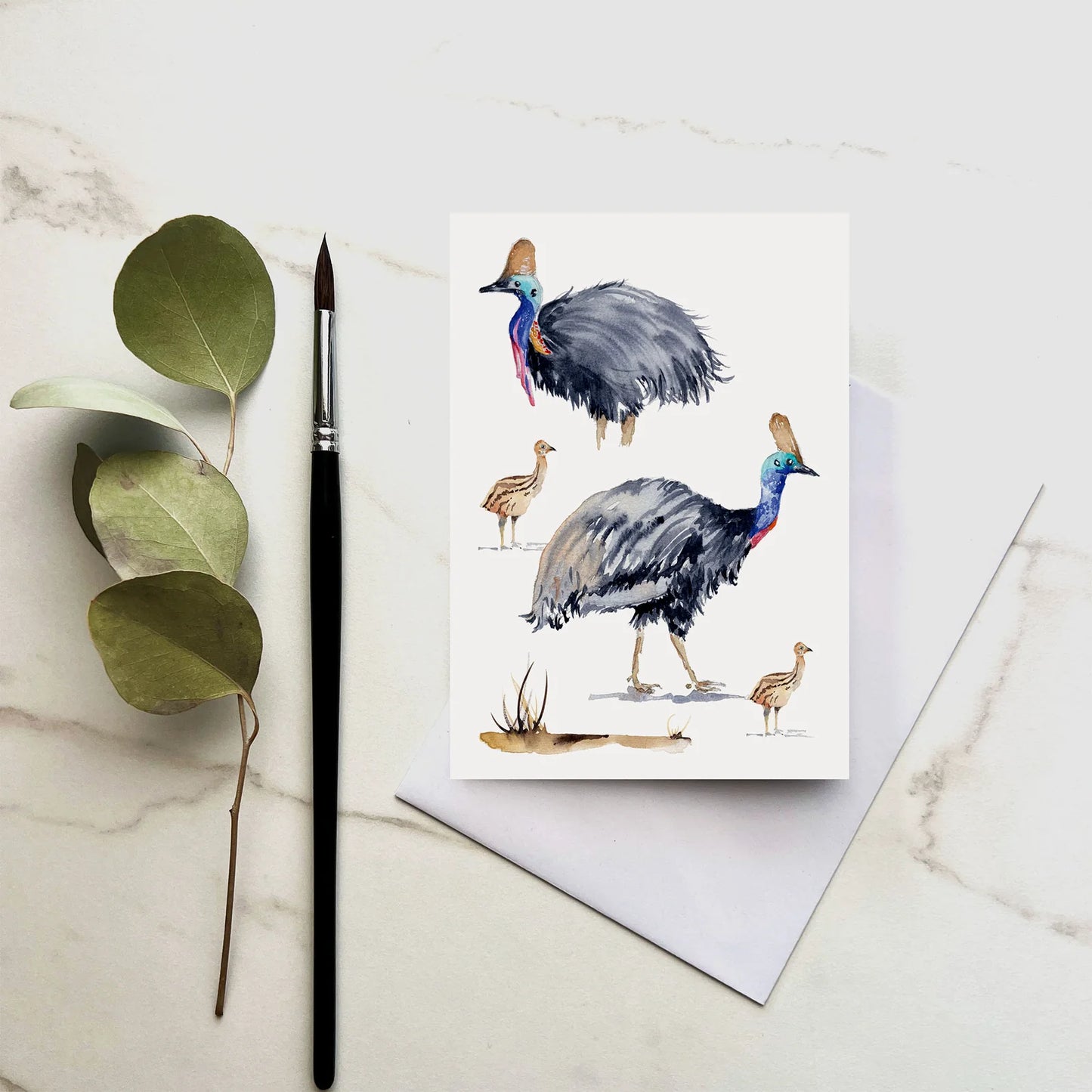 ESZTER'S CREATIONS- "Cassowary"- Greeting Card