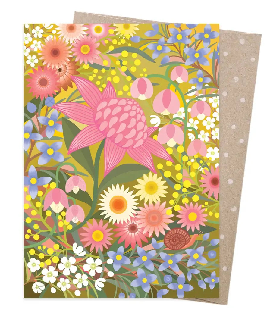 EARTH GREETINGS- Golden Spring- Greeting Card
