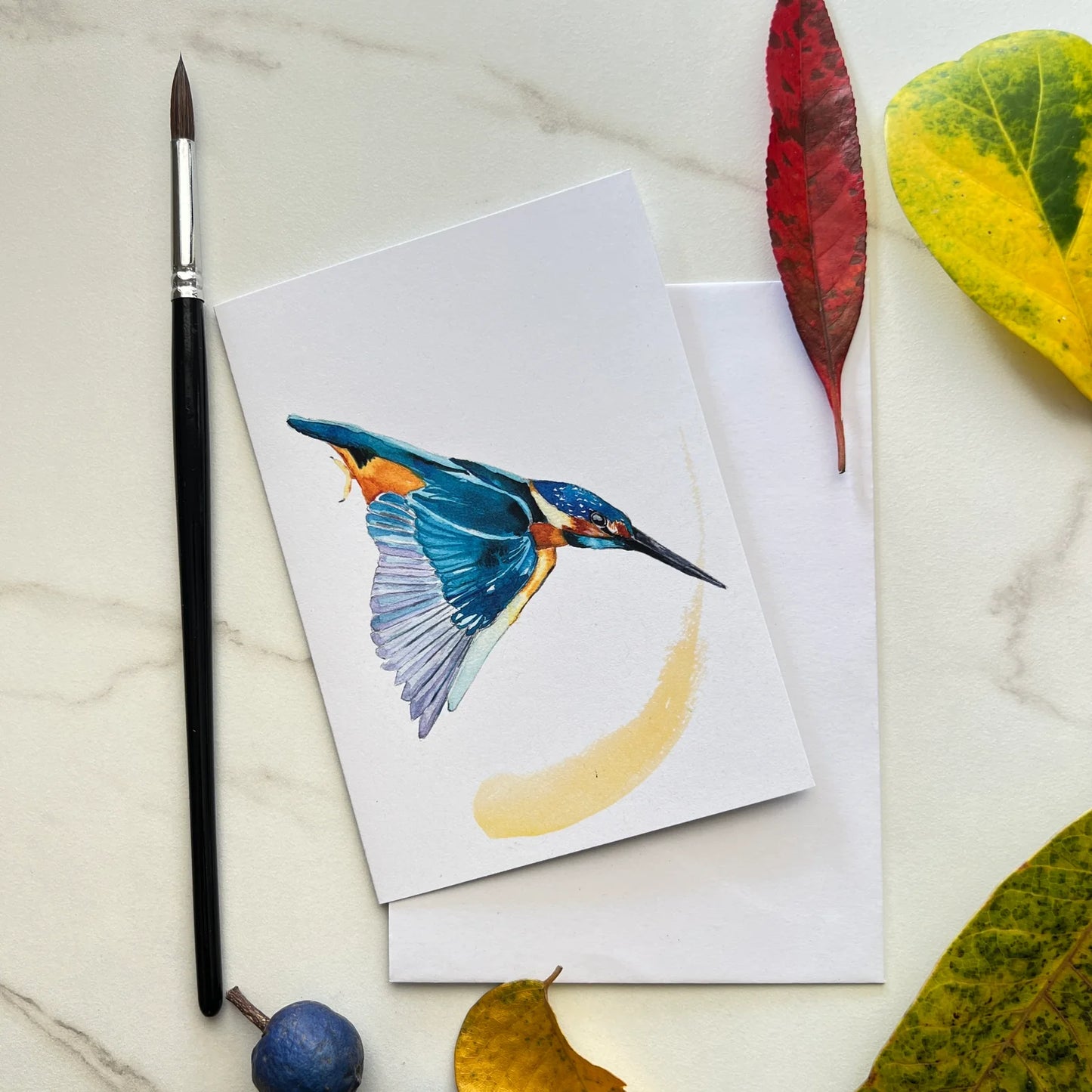 ESZTER'S CREATIONS- "Kingfisher"- Greeting Card