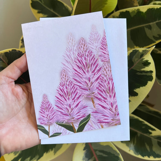 ESZTER'S CREATIONS- "Mulla Mulla Flower"- Greeting Card