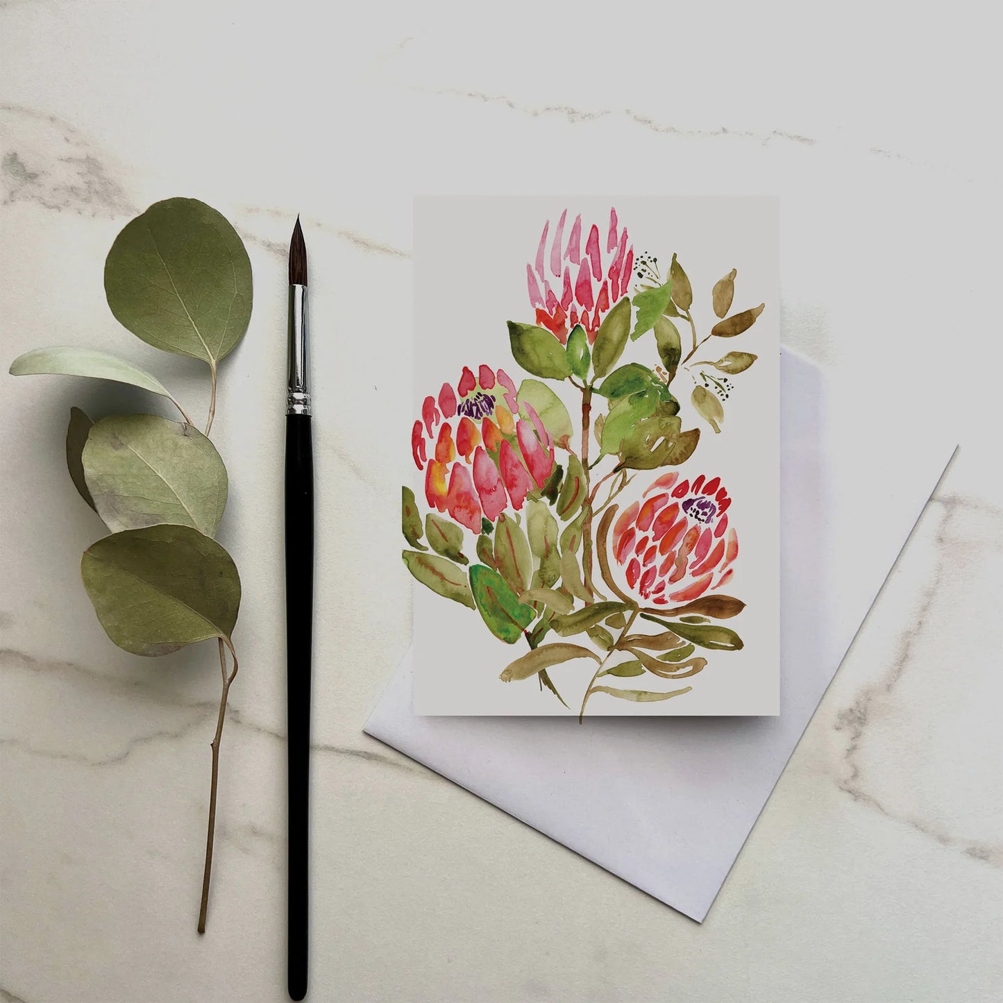 ESZTER'S CREATIONS- "Protea"- Greeting Card