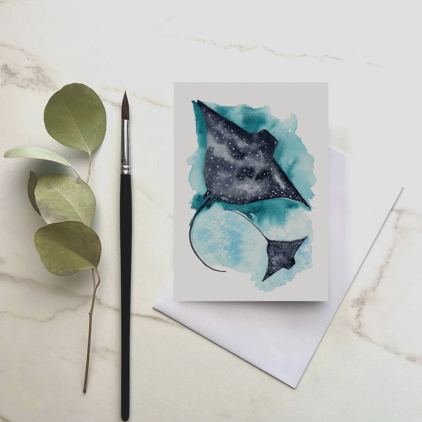 ESZTER'S CREATIONS- "Stingray"- Greeting Card