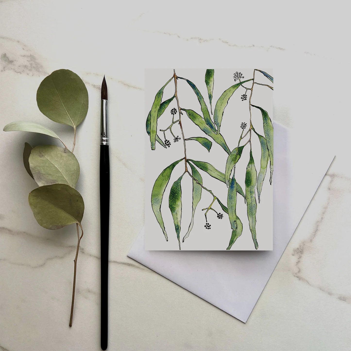 ESZTER'S CREATIONS- "Wattle"- Greeting Card