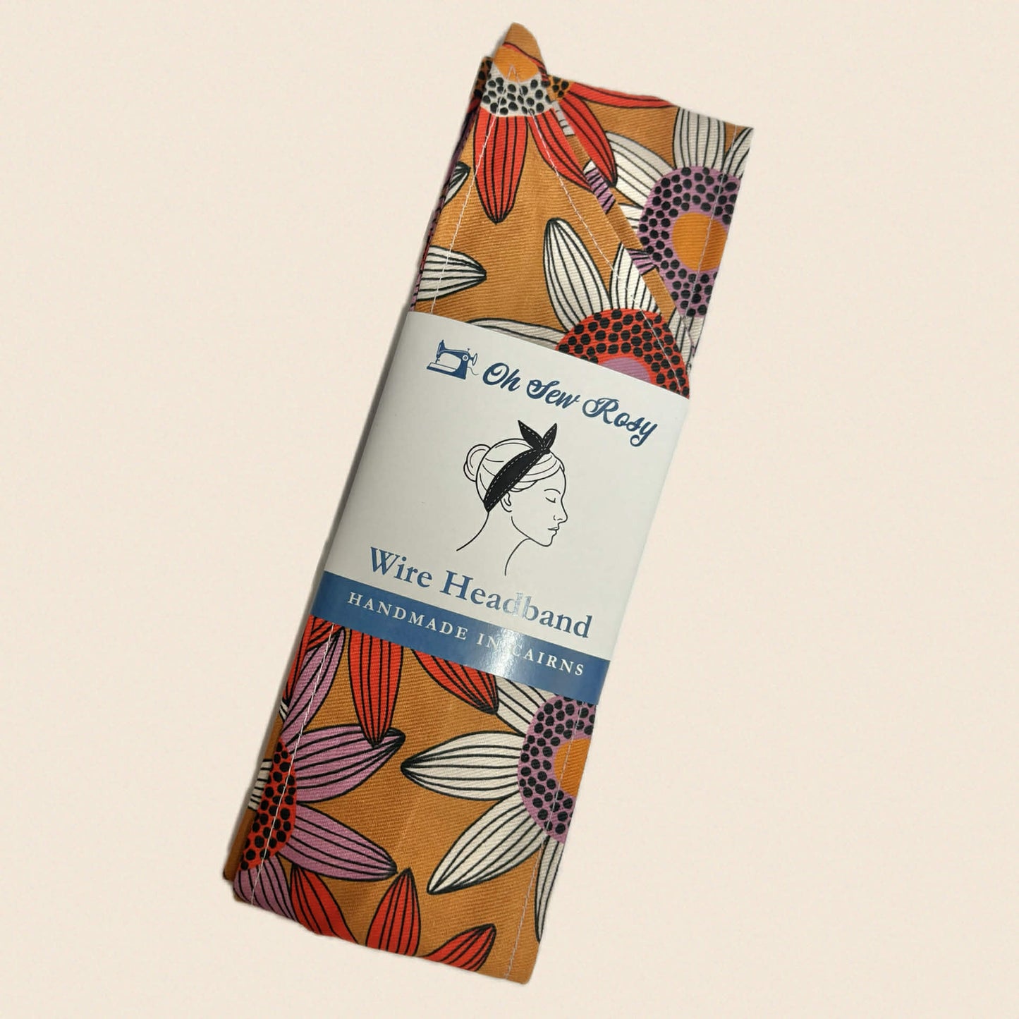 OH SEW ROSY: WIRE HEADBAND - Autumn Flowers (Jocelyn Proust print)