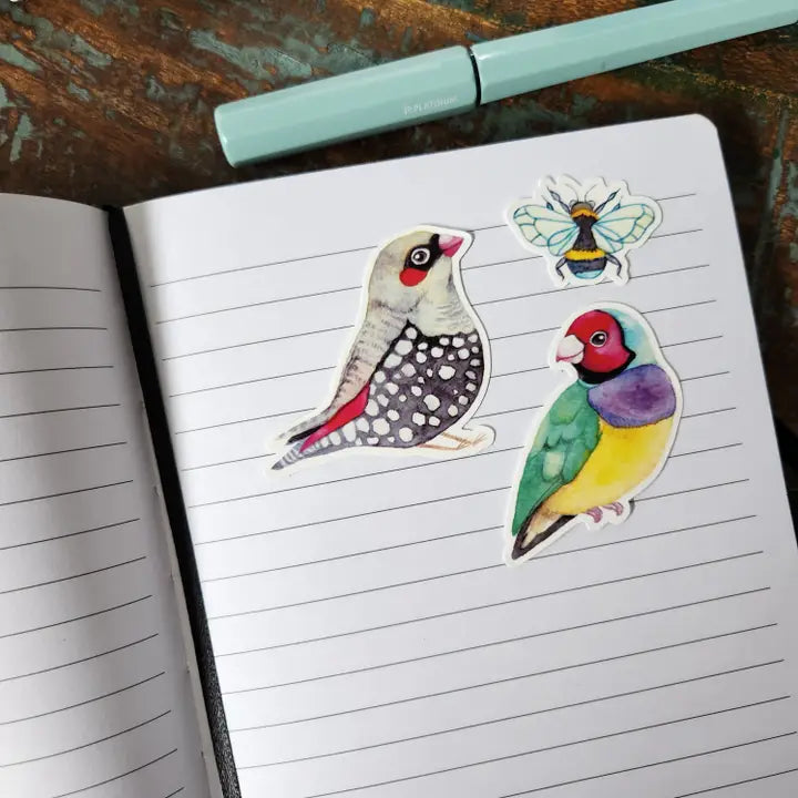 WATERCOLOURS BY CAT- Australian Animal Vinyl Sticker Pack