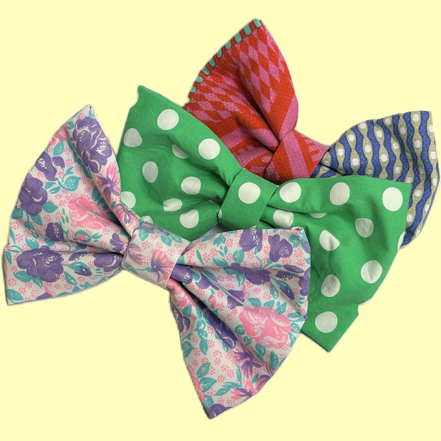 BEAUS AND BANDITS - DOGGY BOW TIE -COLOURFUL - X-LARGE
