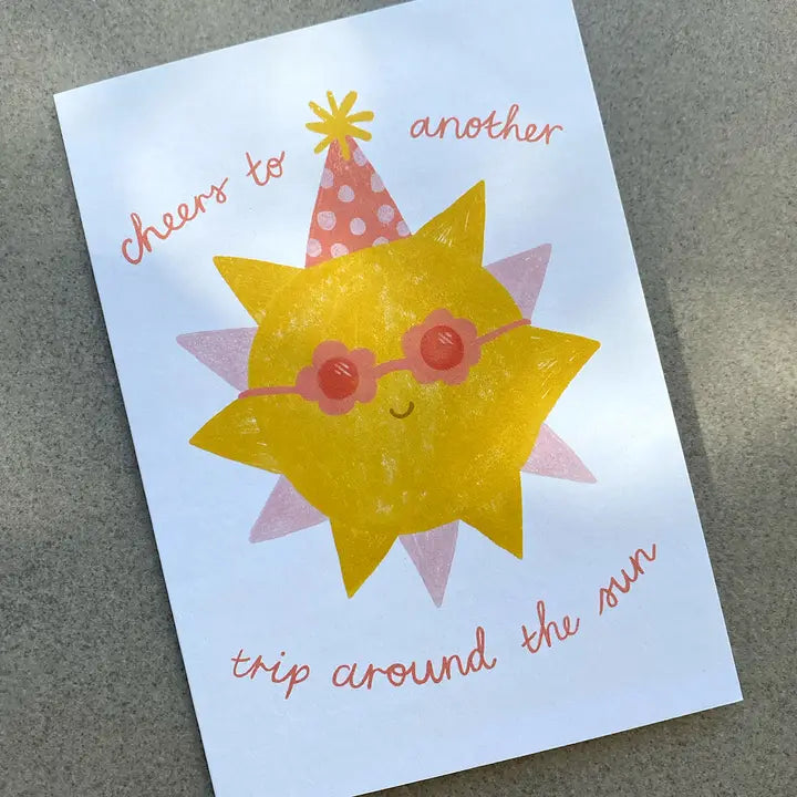 LAUREN SISSON STUDIO- "Trip Around the Sun" Birthday Card